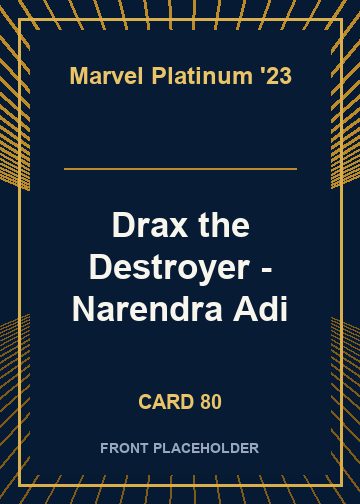 Drax the Destroyer - Narendra Adi card thumbnail