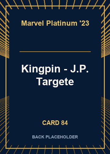 Kingpin - J.P. Targete back card image