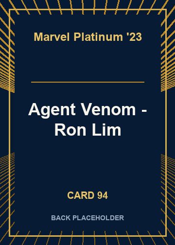 Agent Venom - Ron Lim back card image