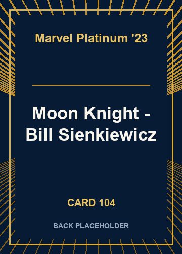 Moon Knight - Bill Sienkiewicz back card image