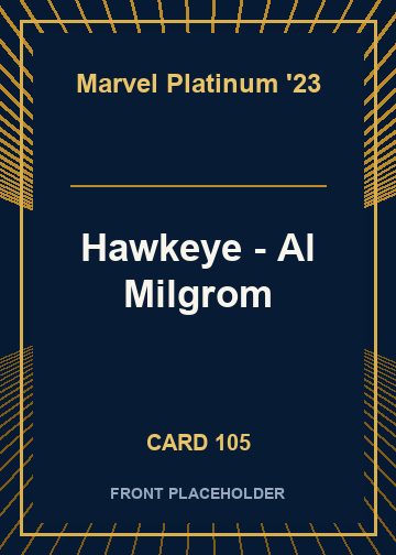 Hawkeye - Al Milgrom card thumbnail