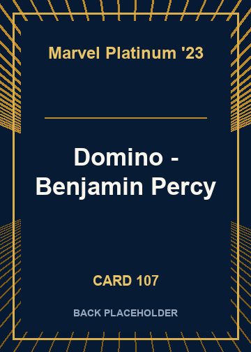 Domino - Benjamin Percy back card image