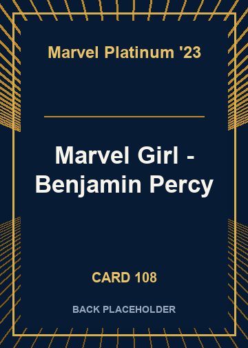 Marvel Girl - Benjamin Percy back card image