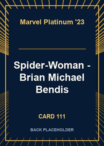 Spider-Woman - Brian Michael Bendis back card image
