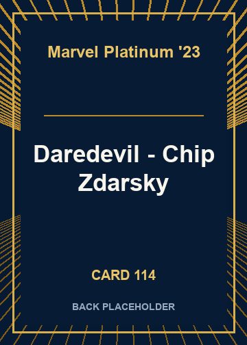 Daredevil - Chip Zdarsky back card image