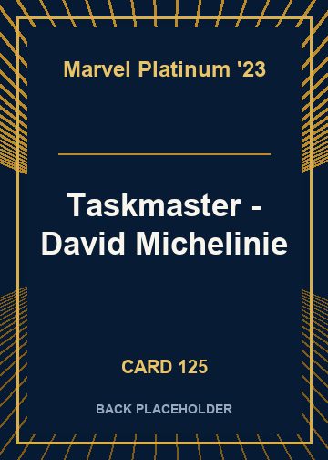 Taskmaster - David Michelinie back card image