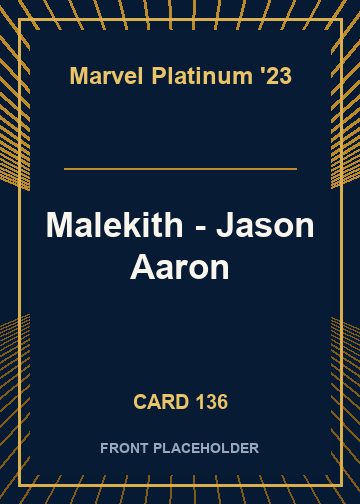 Malekith - Jason Aaron front card image