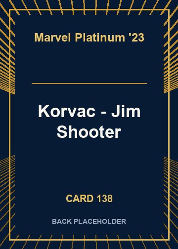 Korvac - Jim Shooter back card image