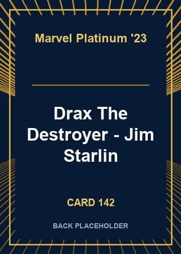 Drax The Destroyer - Jim Starlin back card image