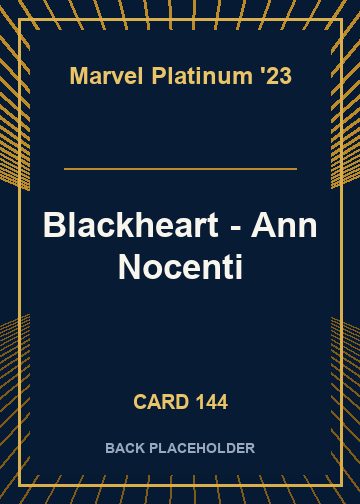 Blackheart - Ann Nocenti back card image