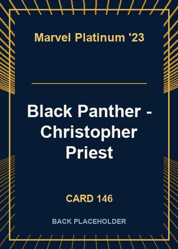 Black Panther - Christopher Priest back card image