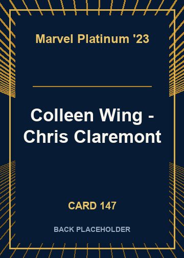 Colleen Wing - Chris Claremont back card image