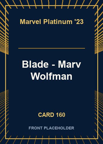 Blade - Marv Wolfman front card image