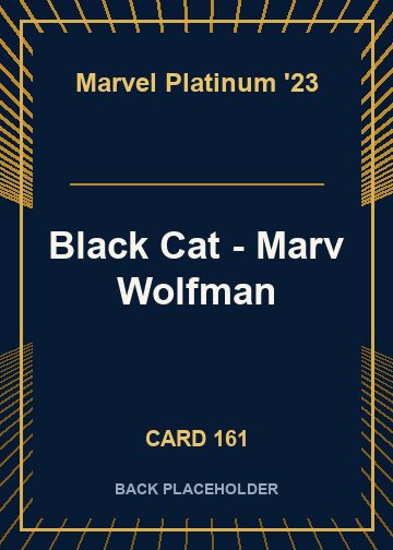Black Cat - Marv Wolfman back card image