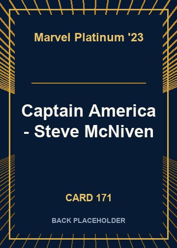 Captain America - Steve McNiven back card image