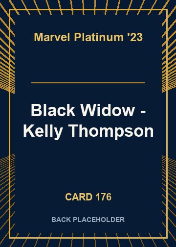 Black Widow - Kelly Thompson back card image