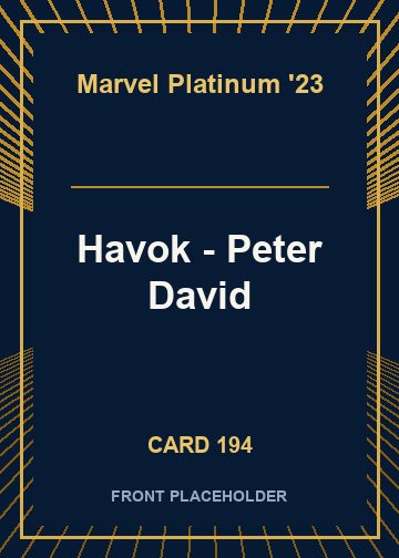 Havok - Peter David card thumbnail