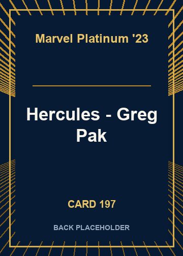 Hercules - Greg Pak back card image