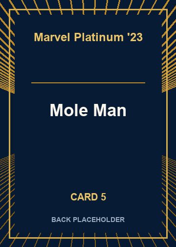 Mole Man back artwork