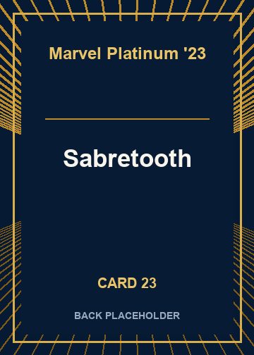 Sabretooth back artwork