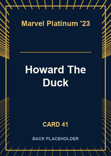 Howard The Duck back card image