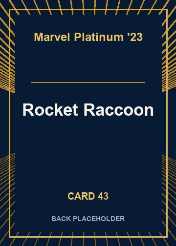 Rocket Raccoon back card image