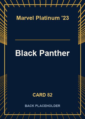Black Panther back card image