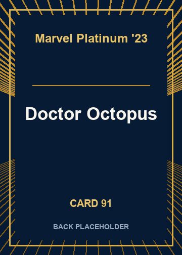 Doctor Octopus back card image