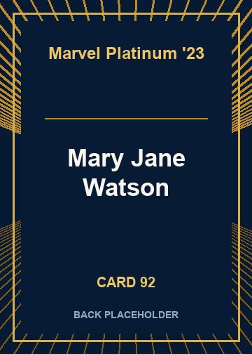 Mary Jane Watson back card image