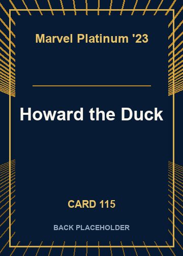 Howard the Duck back card image