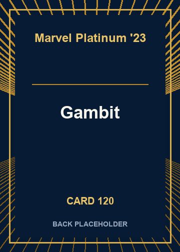 Gambit back card image