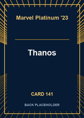 Thanos back card image