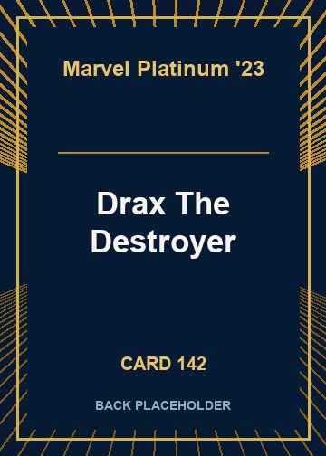 Drax The Destroyer back card image