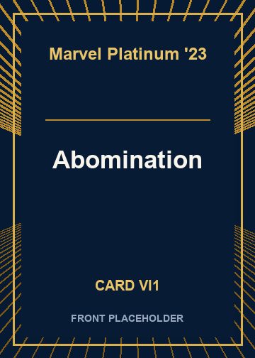 Abomination front card image