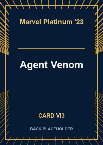 Agent Venom back card image