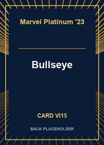 Bullseye back card image
