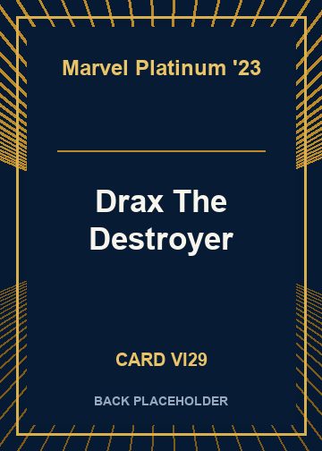 Drax The Destroyer back card image