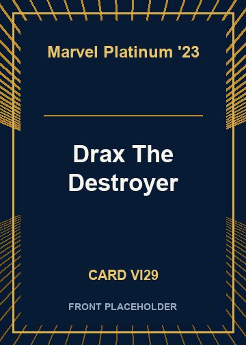 Drax The Destroyer card thumbnail