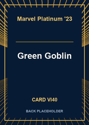 Green Goblin back card image