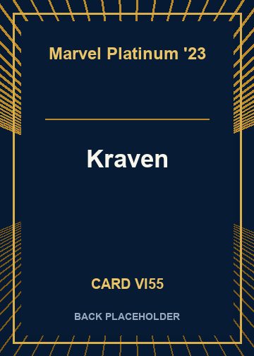 Kraven back card image