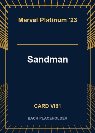Sandman back card image