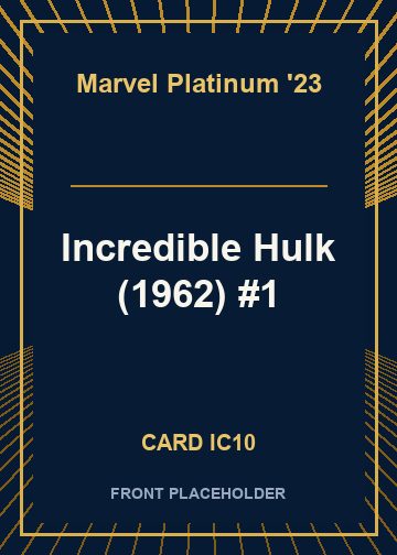 Incredible Hulk (1962) #1 card thumbnail
