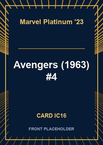 Avengers (1963) #4 card thumbnail