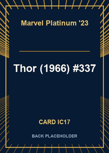Thor (1966) #337 back card image