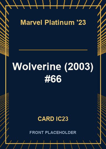 Wolverine (2003) #66 front card image