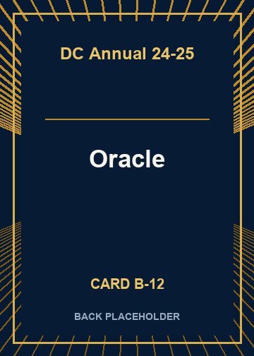 Oracle back card image