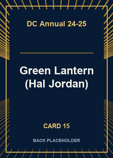 Green Lantern (Hal Jordan) back artwork