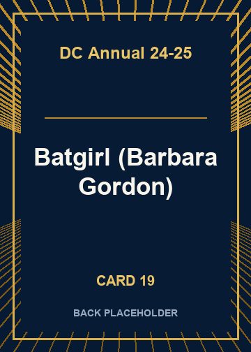 Batgirl (Barbara Gordon) back artwork