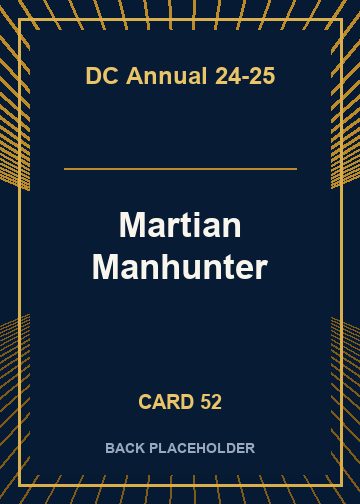 Martian Manhunter back card image