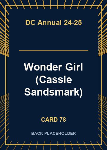Wonder Girl (Cassie Sandsmark) back card image